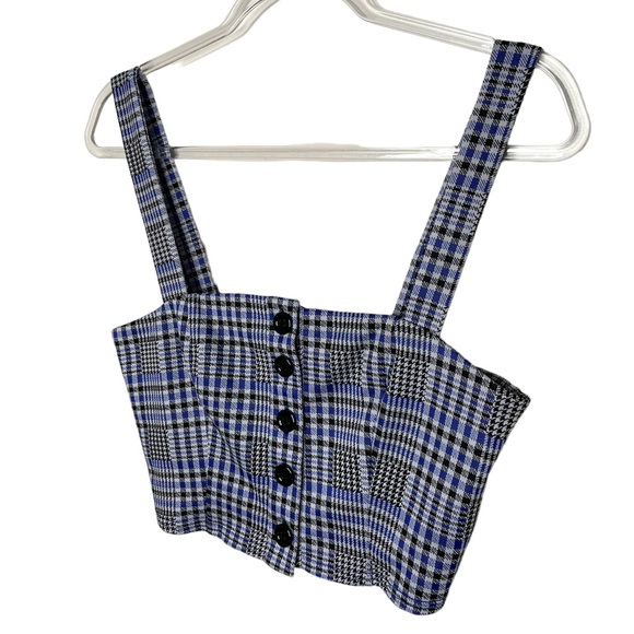 Privacy Please | NWOT Sloane Pant & Avalon Top Set in Blue/Black Plaid Small - Picture 3 of 13